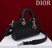 Dior Medium Lady D-Sire Powder Black Bull Leather - 26cm - 6