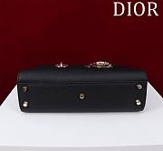 Dior Medium Lady D-Sire Powder Black Bull Leather - 26cm - 5