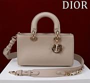 Dior Medium Lady D-Sire Powder Taupe Bull Leather - 26cm - 1