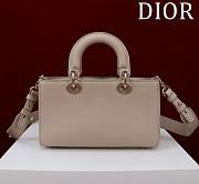 Dior Medium Lady D-Sire Powder Taupe Bull Leather - 26cm - 6