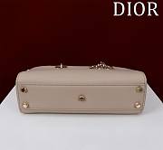 Dior Medium Lady D-Sire Powder Taupe Bull Leather - 26cm - 5