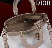 Dior Medium Lady D-Sire Powder Taupe Bull Leather - 26cm - 3