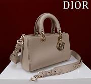 Dior Medium Lady D-Sire Powder Taupe Bull Leather - 26cm - 4