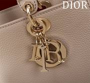 Dior Medium Lady D-Sire Powder Taupe Bull Leather - 26cm - 2