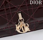 	 Dior My Dior Burgundy Patent Leather Bag - 21*11.5*4.5cm - 2