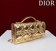 	 Dior My Dior Gold Patent Leather Bag - 21*11.5*4.5cm - 4