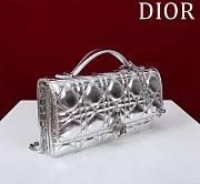 	 Dior My Dior Silver Patent Leather Bag - 21*11.5*4.5cm - 2