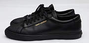 YSL Black Leather Andy Low Top Sneakers - 2