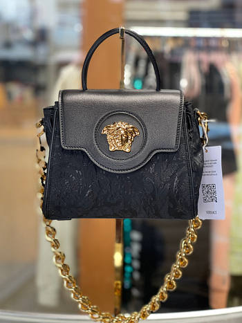 Versace La Medusa leather handbag - 20x17x10cm