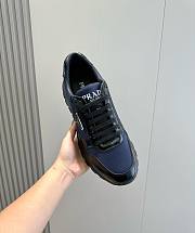 Prada Re-Nylon and brushed leather sneakers blue - 2