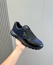 Prada Re-Nylon and brushed leather sneakers blue - 6