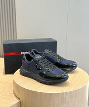 Prada Re-Nylon and brushed leather sneakers blue - 5