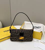 Fendi Baguette 1977 Vertigo FF Shoulder Bag Brown -  27×4×13cm  - 1