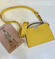 	 Peekaboo ISeeU XCross Yellow Leather Bag - 23/6/14.5cm - 4