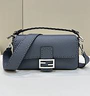 	 Fendi Peekaboo Blue Small Bag - 28x6.5x15cm - 1