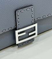 	 Fendi Peekaboo Blue Small Bag - 28x6.5x15cm - 5