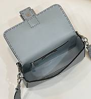 	 Fendi Peekaboo Light Blue Small Bag - 28x6.5x15cm - 4