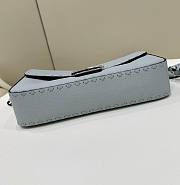 	 Fendi Peekaboo Light Blue Small Bag - 28x6.5x15cm - 3