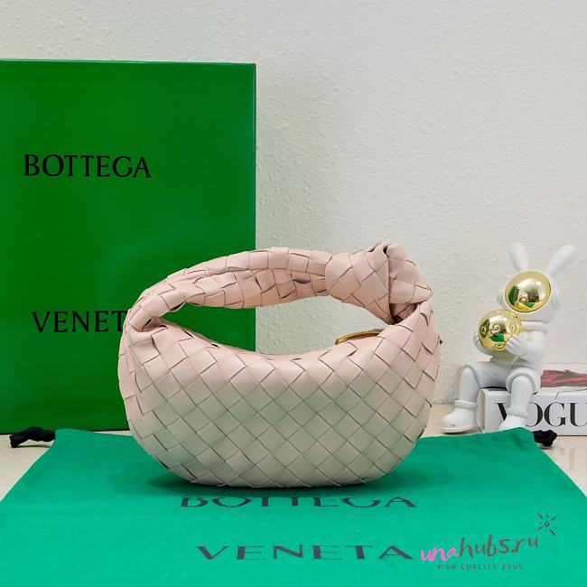 Bottega Veneta Mini Jodie In Pink Leather Bag - 23x28x8cm - 1