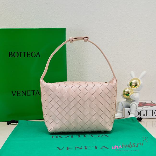 Bottega Veneta Wallace Intrecciato In Pink Leather Bag - 22x13x9.5 - 1