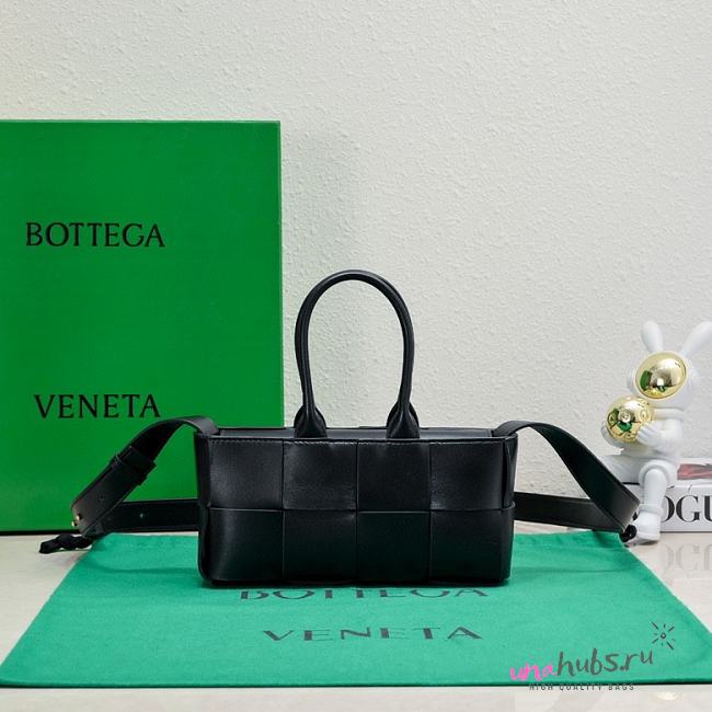 Bottega Veneta Mini East West Arco Tote Bag Black - 22*11*5.5cm - 1