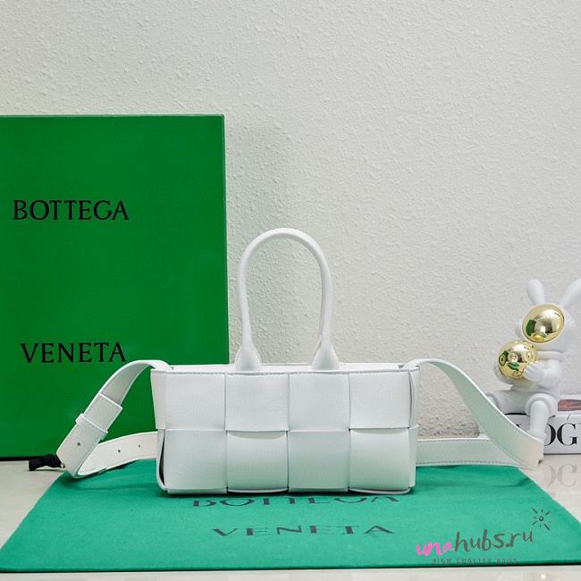 	 Bottega Veneta Mini East West Arco Tote Bag White - 22*11*5.5cm - 1