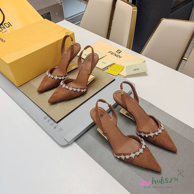 Fendi Heeled Slingback Brown - 1