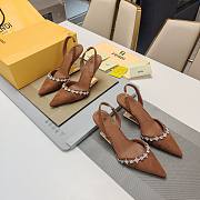 Fendi Heeled Slingback Brown - 1