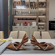 Fendi Heeled Slingback Brown - 6