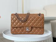 Chanel Classic Flap Bag in Brown Lambskin Leather - 25cm - 2