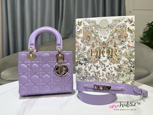 Dior Lady Small ABC Purple - 20x17x8cm - 1