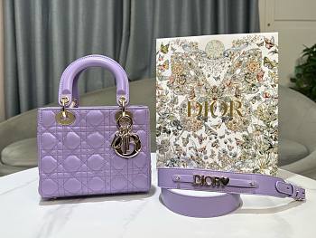 Dior Lady Small ABC Purple - 20x17x8cm