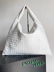 Bottega Veneta Hop large intrecciato leather white tote - 24x54x13cm - 1