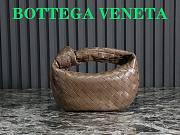 Bottega Veneta Jodie mini knotted intrecciato leather brown tote - 23x28x8cm - 1