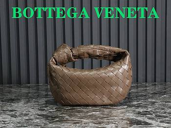 Bottega Veneta Jodie mini knotted intrecciato leather brown tote - 23x28x8cm