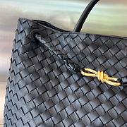 Bottega Veneta Andiamo embellished intrecciato leather black tote - 43x33x20cm - 2