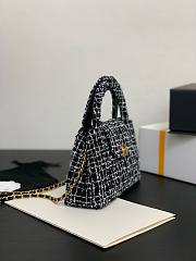 	 Chanel Kelly 23K Tweed Small Black Bag - 19x13x7cm - 3