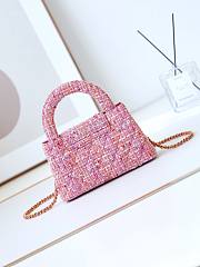 	 Chanel Kelly 23K Tweed Small Pink Bag - 19x13x7cm - 4