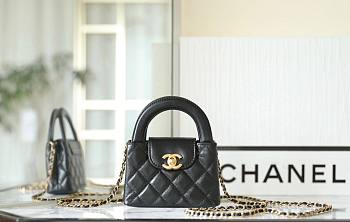 	 Chanel Kelly 23K Mini Black Bag - 8.5x12.5x4cm
