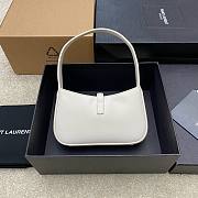 YSL Le 5 A 7 Mini Shoulder Bag in White - 19x11.5x4.5cm - 4