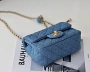 Chanel Flap Bag Denim Dark Blue - 17cm - 6