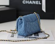 Chanel Flap Bag Denim Dark Blue - 17cm - 3