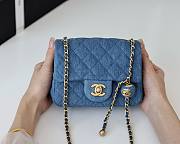 Chanel Flap Bag Denim Dark Blue - 17cm - 2