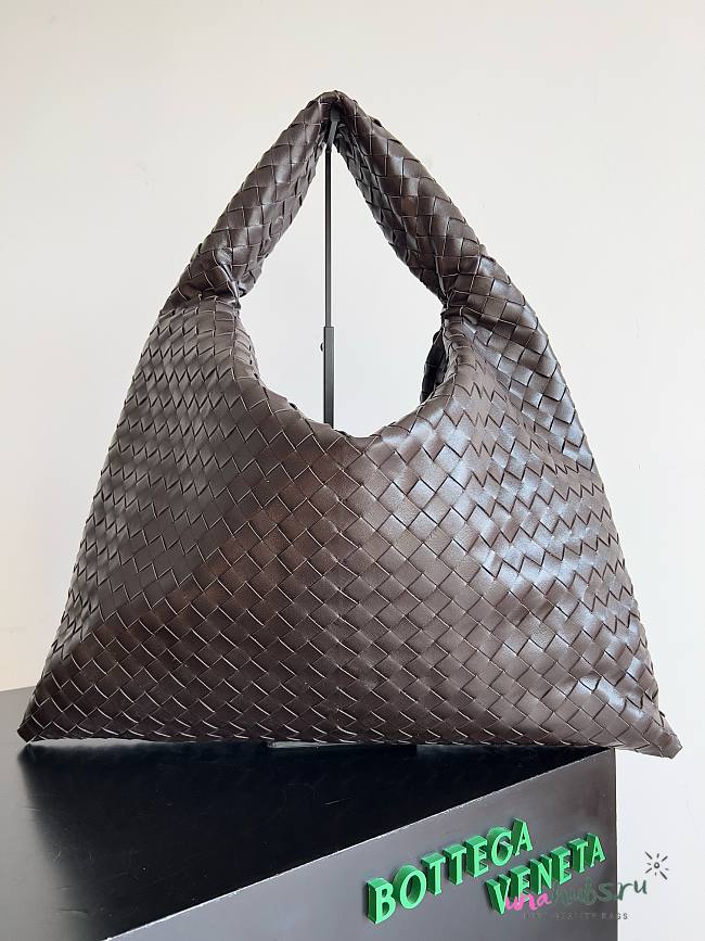 Bottega Veneta Hop large intrecciato leather brown tote - 24x54x13cm - 1