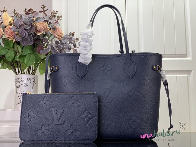 Louis Vuitotn Neverfull MM Monogram Empreinte Dark Navy - 31*28*14cm - 1