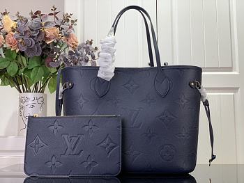 Louis Vuitotn Neverfull MM Monogram Empreinte Dark Navy - 31*28*14cm