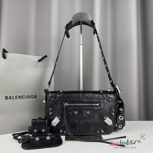 Balenciaga Le Cagole XS Black Shoulder Bag - 24x14x5cm - 1