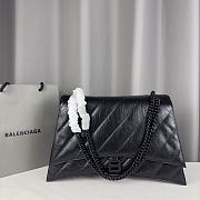 Balenciaga Hourglass Crush Black Bag - 40x15x11cm - 1