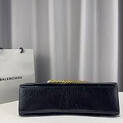 Balenciaga Hourglass Crush Black Bag Gold Chain - 40x15x11cm - 6