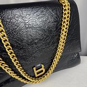 Balenciaga Hourglass Crush Black Bag Gold Chain - 40x15x11cm - 4